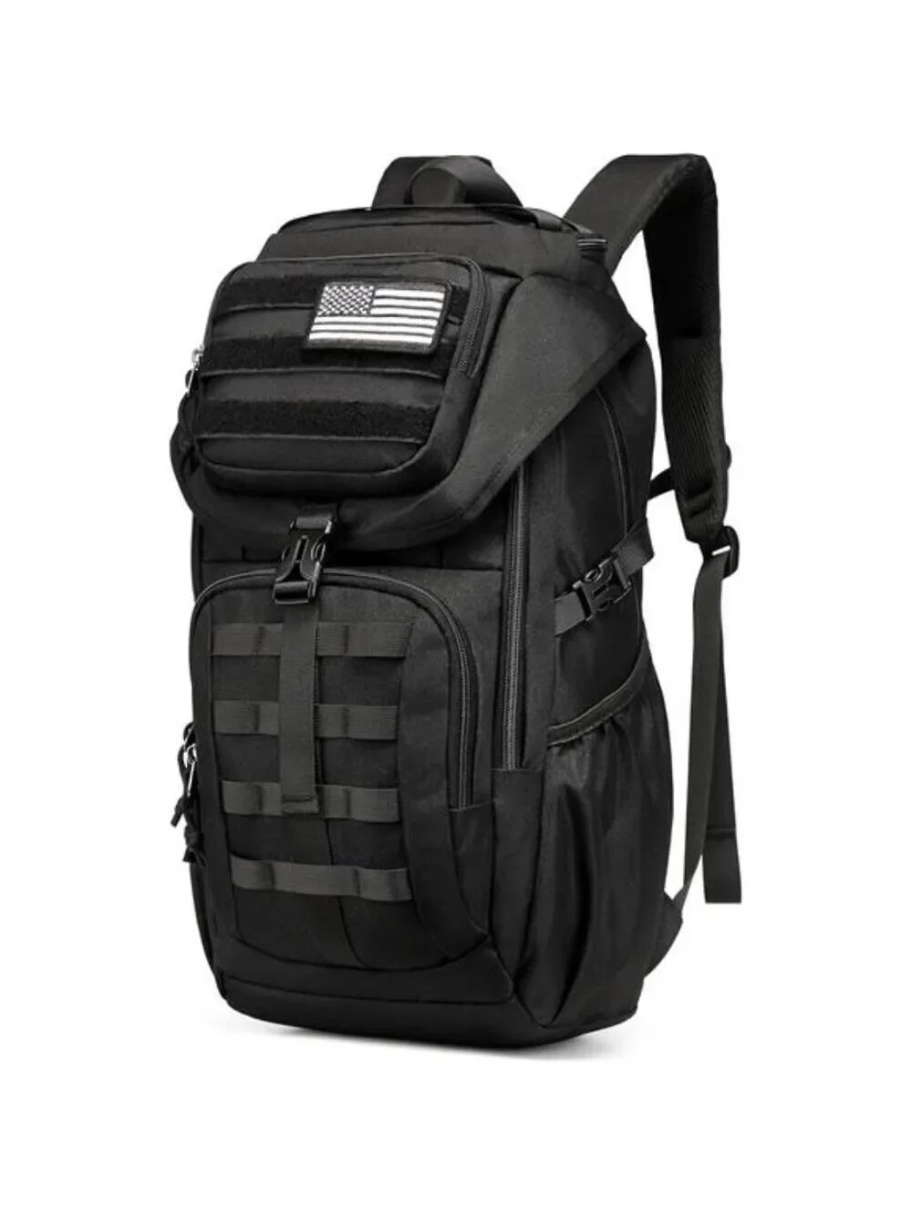 Tactical Backpack Molle Military Waterproof Hiking Camping Gear Black
